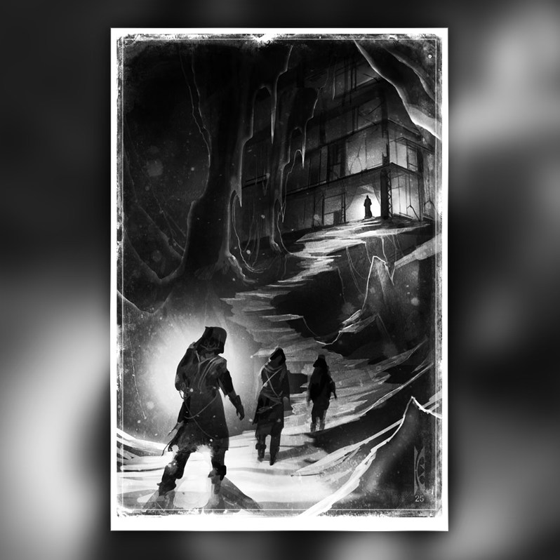 Black and White internal illustrations for Endymion, Book 3 in the Hyperion Cantos - artwork by Raymond Swanland for The Broken Binding. [image 2]